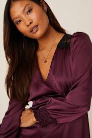 Berry wrap dress clearance