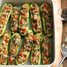 Italian Sausage Stuffed Zucchini Recipe Recipes Zucchini Recipes Healthy Sausage Stuffed Zucchini