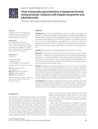 Publicat în monitorul oficial, partea i. Pdf Plant Community Mycorrhization In Temperate Forests And Grasslands Relations With Edaphic Properties And Plant Diversity