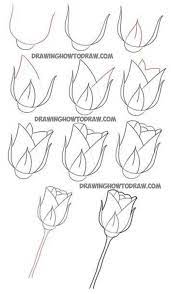 Image Result For How To Draw Leaves Step By Step For Kids Roses Drawing Tutorial Roses Drawing Flower Drawing Tutorials