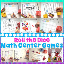 Direction cards for math games using dice or a deck of cards. 14 Dice Games For Kindergarten Math Mrs Mcginnis Little Zizzers
