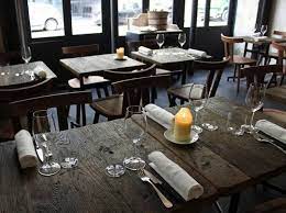 Industrial Chic In Paris Septime Restaurant Remodelista Rustic Restaurant Restaurant Table Setting Rustic Kitchen