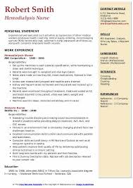 Dialysis Nurse Resume Samples Qwikresume