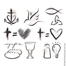 The three petals of its leaves symbolize hope, faith, and love. Christian Clipart Featuring Church Symbols Cross Equals Etsy