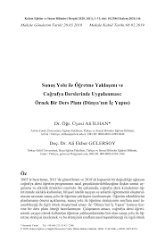 Eğitim programıyla ilgili etkinlikler, ders kitapları ile sınırlıdır. Pdf Sunus Yolu Ile Ogretme Yaklasimi Ve Cografya Derslerinde Uygulanmasi Ornek Bir Ders Plani Dunya Nin Ic Yapisi