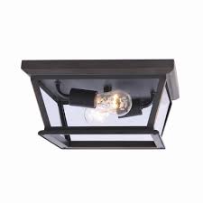 1 ceiling light fixture, light bulbs not included. Patriot Lighting Holliday Oil Rubbed Bronze 2 Light Outdoor Flush Mount Ceiling Light At Menards