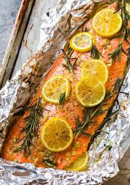 baked salmon in foil easy healthy recipe