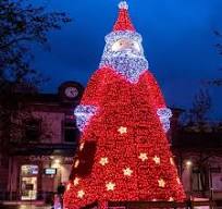 Outdoor Christmas Decoration LED Large 10m Santa Claus Motif Light for Commercial Shop Mall Ornament