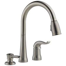Single handle or two handle? Delta Kate Stainless 1 Handle Deck Mount Pull Down Handle Kitchen Faucet In The Kitchen Faucets Department At Lowes Com