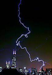Panoramio Photo Of Lightning Strikes Sears Tower Lightning Storm Thunder And Lightning Lightning Strikes