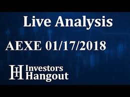 Aexe Stock Live Analysis 01 17 2018 Youtube