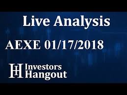 Aexe Stock Live Analysis 01 17 2018 Youtube
