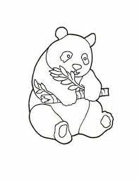 Simple Baby Panda Coloring Page For Childrens Bear Coloring Pages Panda Coloring Pages Animal Embroidery Patterns