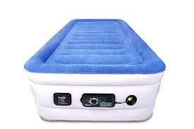 Soundasleep Products Soundasleep Cloudnine Series Twin Air Mattress With Dual Smart Pump Technology Blue Top Beige Bod Twin Air Mattress Air Mattress Mattress