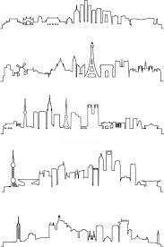 City Line Art Vector Outline Art Linear Art Line Art Vector