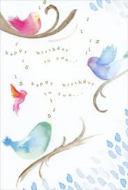 Set elements can be used for cards, greeting cards. Pictura Watercolor Birds On Branches Michele Doherty Frusciano Happy Buddha Birthday Card Walmart Com Walmart Com