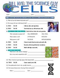 Bill Nye The Science Guy Cells Video Worksheet In 2020 Science Guy Cell Video Bill Nye