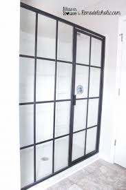 Remodelaholic Diy Industrial Factory Window Shower Door Industrial Shower Doors Factory Window Shower Door Shower Doors