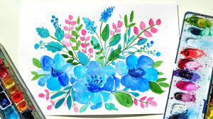 Find images of watercolor flowers. Watercolor Floral Bouquet Loose Flowers Painting Tutorial Easy Art Ideas Youtube