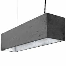 Gant Lights B4 Dark Grey Concrete Pendant Light Silver Free delivery on orders over £39.
