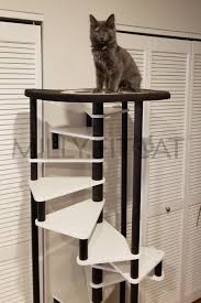 By adding a staircase design with unique materials or updating an existing structure with how do i incorporate stairway decor? Cat Tree 15 Step Spiral Tower Best Modern Cat Furniture Idea 2021 Cat Stairs With Cat Bed At Top