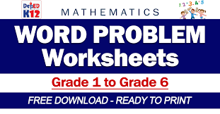 Our grade 1 word problem worksheets relate first grade math concepts to the real world. Word Problems Worksheets For Grade 1 6 Free Download Deped Click