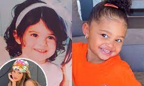 Kylie Jenner Reposts Comparison Photos Of Her And Stormi Around The Same Age Daily Mail Online