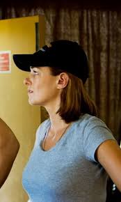 Kirsty Lee Allan(Bomber) from Sea Patrol with Shoulder Length Brown Hair  and Ball Cap