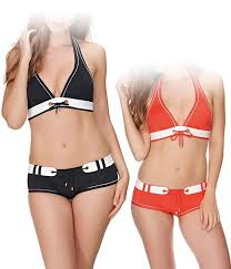 Maillot de bain femme, vente en ligne de maillots de bain 1 pièce, 2 pièces et bikinis du 34 au 46 sur la redoute le maillot de bain shorty comporte un bas de maillot qui est un short de bain très court, masquant les fesses et porté taille basse, idéal pour affiner les hanches et le haut des cuisses. Maillot De Bain Triangle Shorty Style James Bond Girl Look At Me Coup De Coeur Mode
