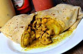 Curry Chicken Roti Chicken Roti Caribbean Recipes Trini Food