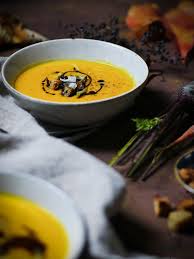 Kurbissuppe Mit Kokosmilch Und Ingwer Vegan Rezept Kurbissuppe Kokosmilch Kurbissuppe Kurbis