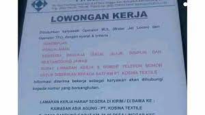 Maybe you would like to learn more about one of these? Lowongan Kerja Pabrik Rancaekek Di Pt Kosina Textile Terbaru 2020 Agustus 2021
