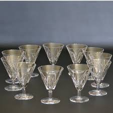 11 Grands Verres Anciens En Cristal Taille Art Deco Art Deco Verres Anciens Verre