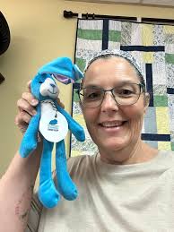 We found the blue bunny at Around the Corner Fabrics. Thank you Kelly  Richardson Niceley for reaching out to me after we left. My daughter is  very excited to receive the block. |