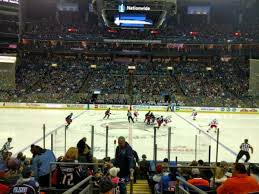 nationwide arena section 114 home of columbus blue jackets