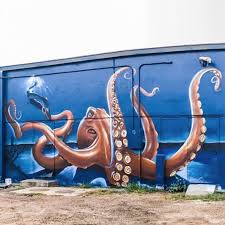 Hyperrealism Octopus Mural Graffiti Art In Houston Texas Street Art Murals Street Art Graffiti