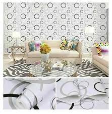 Cek aneka rekomendasi wallpaper dinding ruang tamu terlengkap & terbaik lainnya. Jual Jual Murah Wallpaper Sticker Dinding Ruang Tamu Circle Lingkaran Hitam 10 M X 45 Cm Terbaru Juni 2021 Blibli