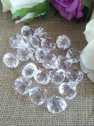 26mm Acrylic Diamond Drops Charms With Holes Table Scatter Vase Filler Gems 20pc Vase Fillers Gift Table Wedding Favors