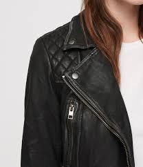 Womens Cargo Leather Biker Jacket Black Grey All Saints Leather Jacket Leather Jacket Women Cargos