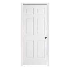 Jeld Wen Woodgrain 6 Panel Primed Molded Split Jamb Prehung Interior Door Thdjw136500817 At The Home Depot Doors Interior Prehung Interior Doors Prehung Doors