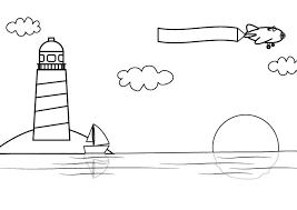 45 leuchtturm bilder zum ausmalen iwebprojectcom. Kostenlose Malvorlage Sommer Sonnenuntergang Am Meer Zum Ausmalen