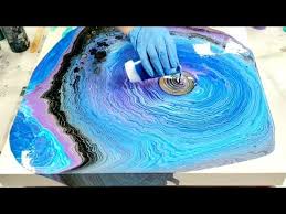 Diy Table Upgrade Acrylic Pour And Epoxy On A Side Table Youtube Diy Table Table Centerpieces Diy Diy Resin River Table