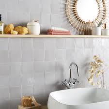Carrelage patrimony leroy merlin : Zellige Mur Intenso Uni Gris Clair Brillante L 10 X L 10 Cm Zellige Leroy Merlin