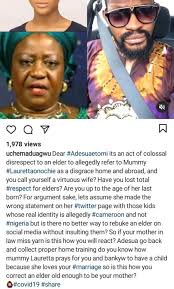 Choose from a wide range of properties which booking.com offers. Are You Up To The Age Of Her Last Born Uche Maduagwu Attacks Adesua Etomi For Disrespecting Lauretta Onochie No 1 News Media Search Engine On The Internet