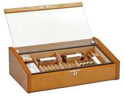 Adorini Vega Deluxe Glass Top Humidor Mahogany Free Shipping Humidor Glass Top Cigar Humidor