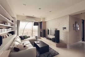 Schmales Wohnzimmer Einrichten Helle Farben Schwarze Akzente Schmales Wohnzimmer Wohnzimmer Einrichten Zeitgenossisches Apartment