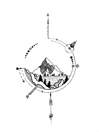 Black And White Compass Cartoon Disneyland Disney Striped Shirt Teacups Blonde Blonde Hair Lifestyle Disneyland Shot Mountain Tattoo Geometric Tattoo Tattoos