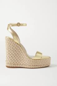 Choose from contactless same day delivery, drive up and more. Gold Lucita Metallic Leather Espadrille Wedge Sandals Sophia Webster Net A Porter