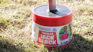 The leveling blocks are made with a tough constitution and a sturdy base that prevents them from. Trailer Jack Block Eliminating Nearly All The Movement In Your Parked Rv Or Trailer Youtube