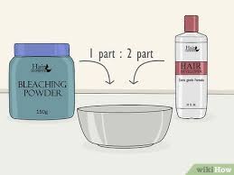 Squirt in clarifying shampoo (half the amount of your bleach mixture) and mix it together! 5 Easy Ways To Bleach Hair Without Damaging It Wikihow